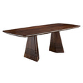 Technische Titel: "Moderne Design Eettafel van Walnoot Hout met Unieke Pootstructuur"