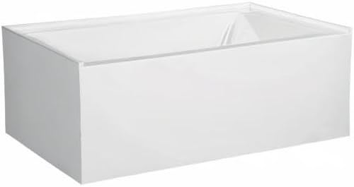 Kingston Brass VTAP603222L Aqua Eden 60-Inch Acrylic Alcove Tub with Left Hand Drain Hole, L 60" x W 32" x H 21-5/8"D, White