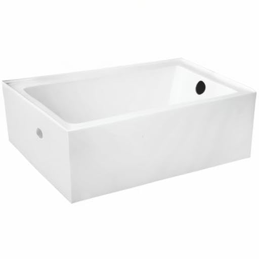 Aqua Eden VTAP603222R 60-Inch Acrylic 3-Wall Alcove Tub with Right Hand Drain Hole, White