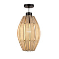 Hanglamp van Hout en Textiel met Modern Ontwerp