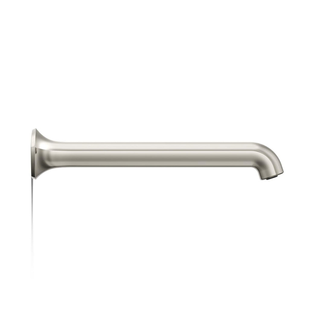 KOHLER 27115-2MB Occasion Wall-Mount 12" Bath Spout, Nondiverter Bathtub Spout with Slip-Fit Connection, Vibrant Brushed Moderne Brass