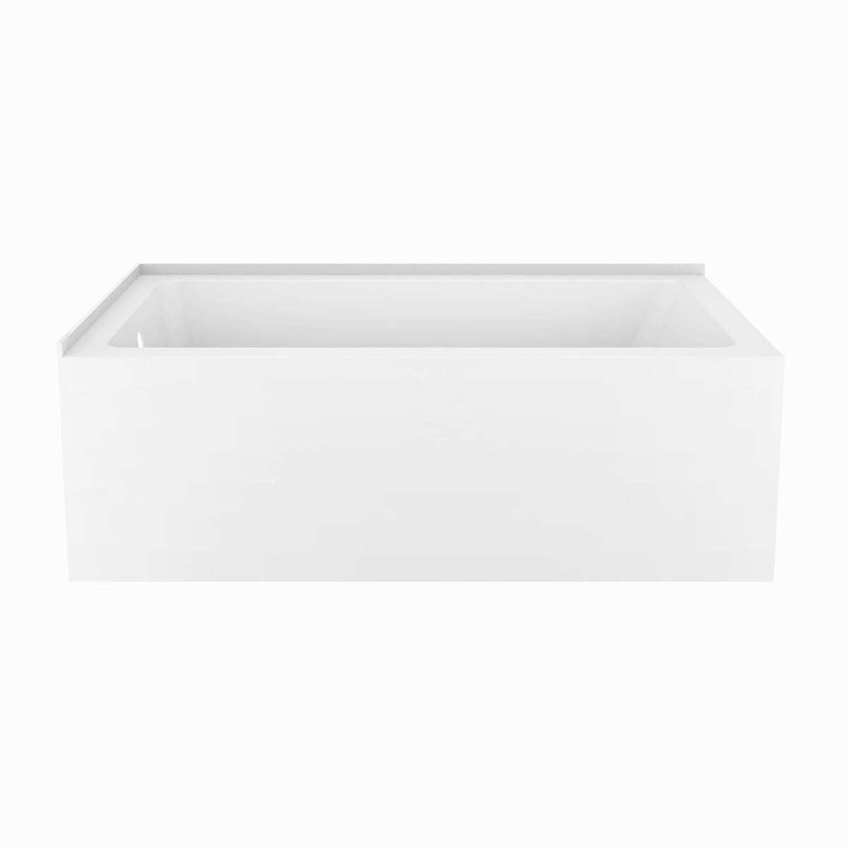 Kingston VTAP6030L22TS 2-Wall Corner Alcove Tub, Glossy White