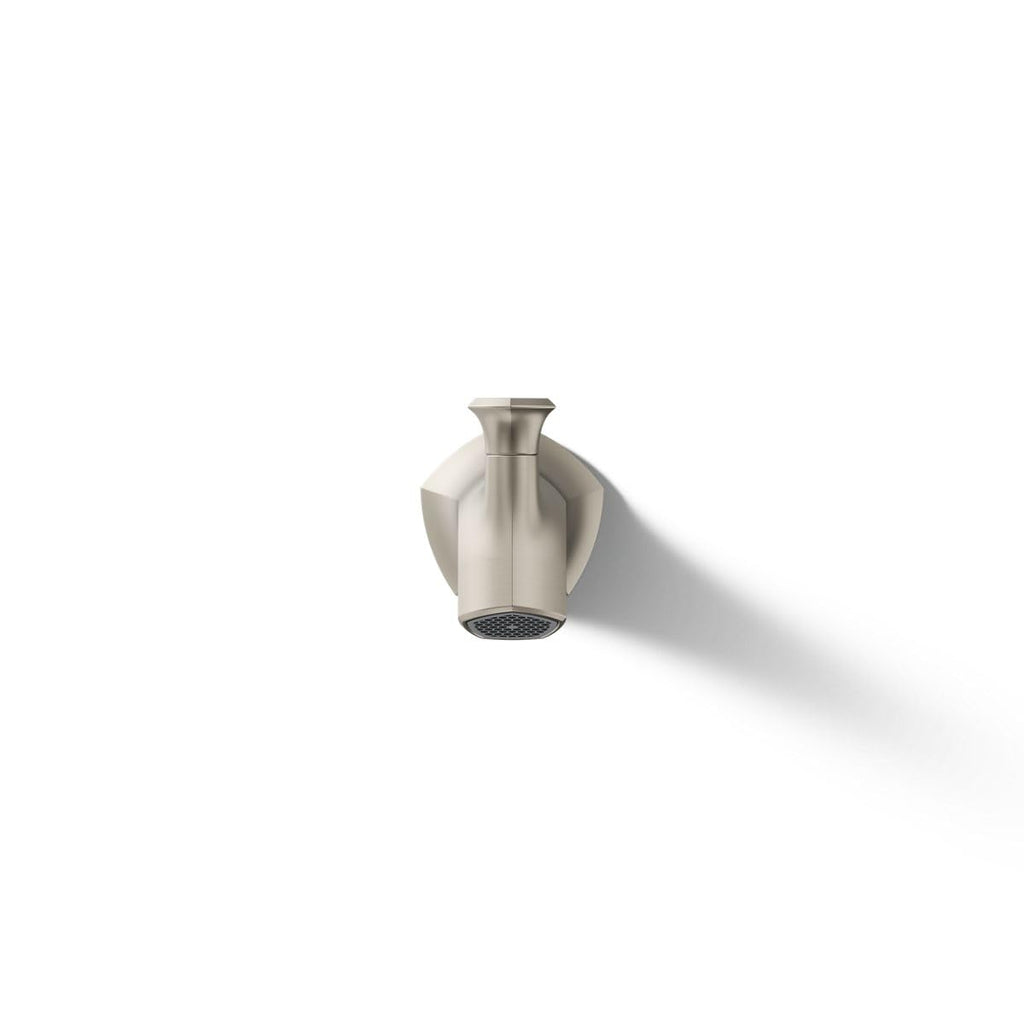 KOHLER 27115-2MB Occasion Wall-Mount 12" Bath Spout, Nondiverter Bathtub Spout with Slip-Fit Connection, Vibrant Brushed Moderne Brass