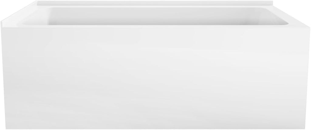Kingston VTAP6030L22TS 2-Wall Corner Alcove Tub, Glossy White