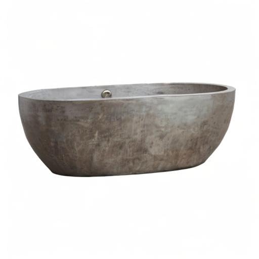 Native Trails NST7236-S Avalon Native Stone Freestanding Bathtub, 72", Slate