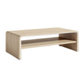 Moderne houten salontafel met open opbergruimte