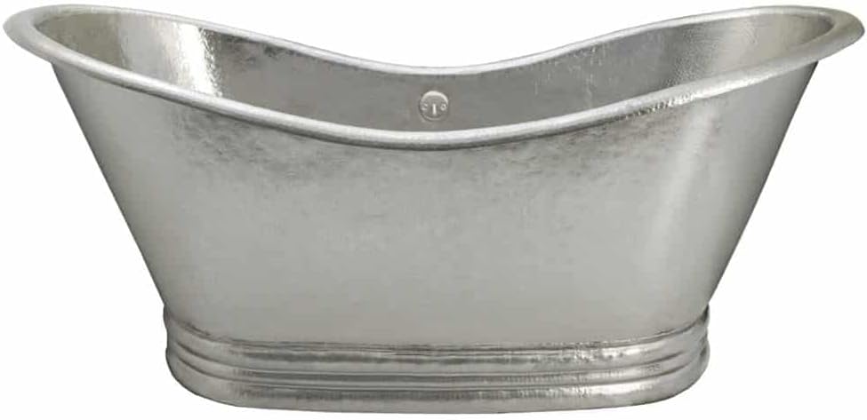 Native Trails CPS905 Aurora Copper Freestanding Bathtub, 72", Brushed Nickel