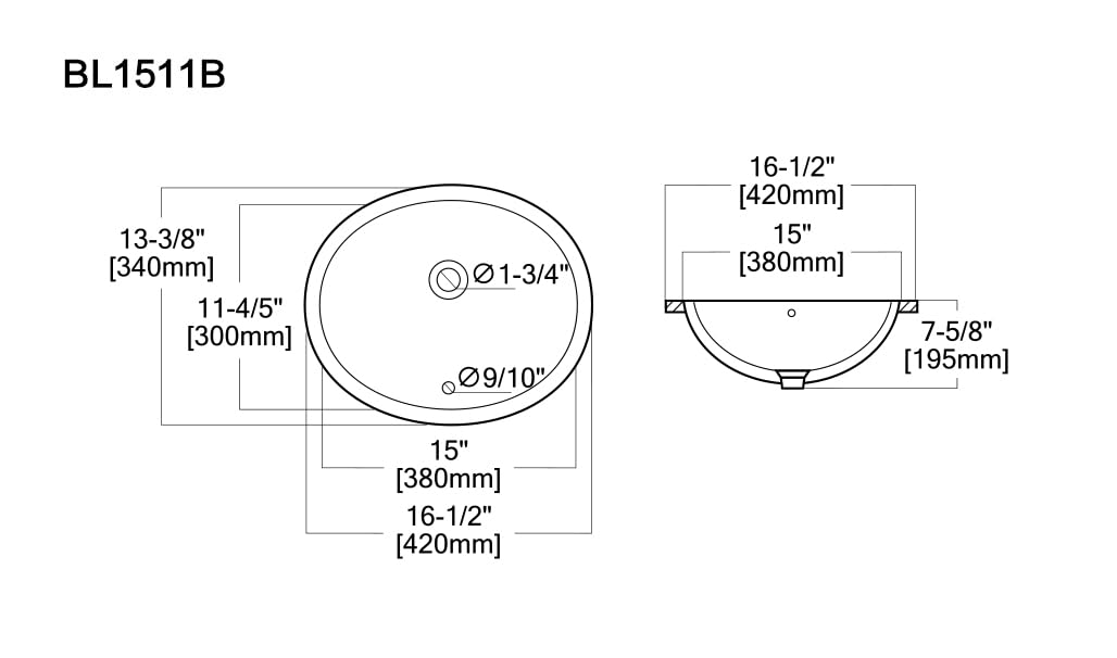 Undermount Bathroom Sink Oval - Dcolora 18"x15" White Porcelain Ceramic Oval Vessel Sink Under Counter Lavatory Vanity Bath Sink Bowl Basin With Overflow