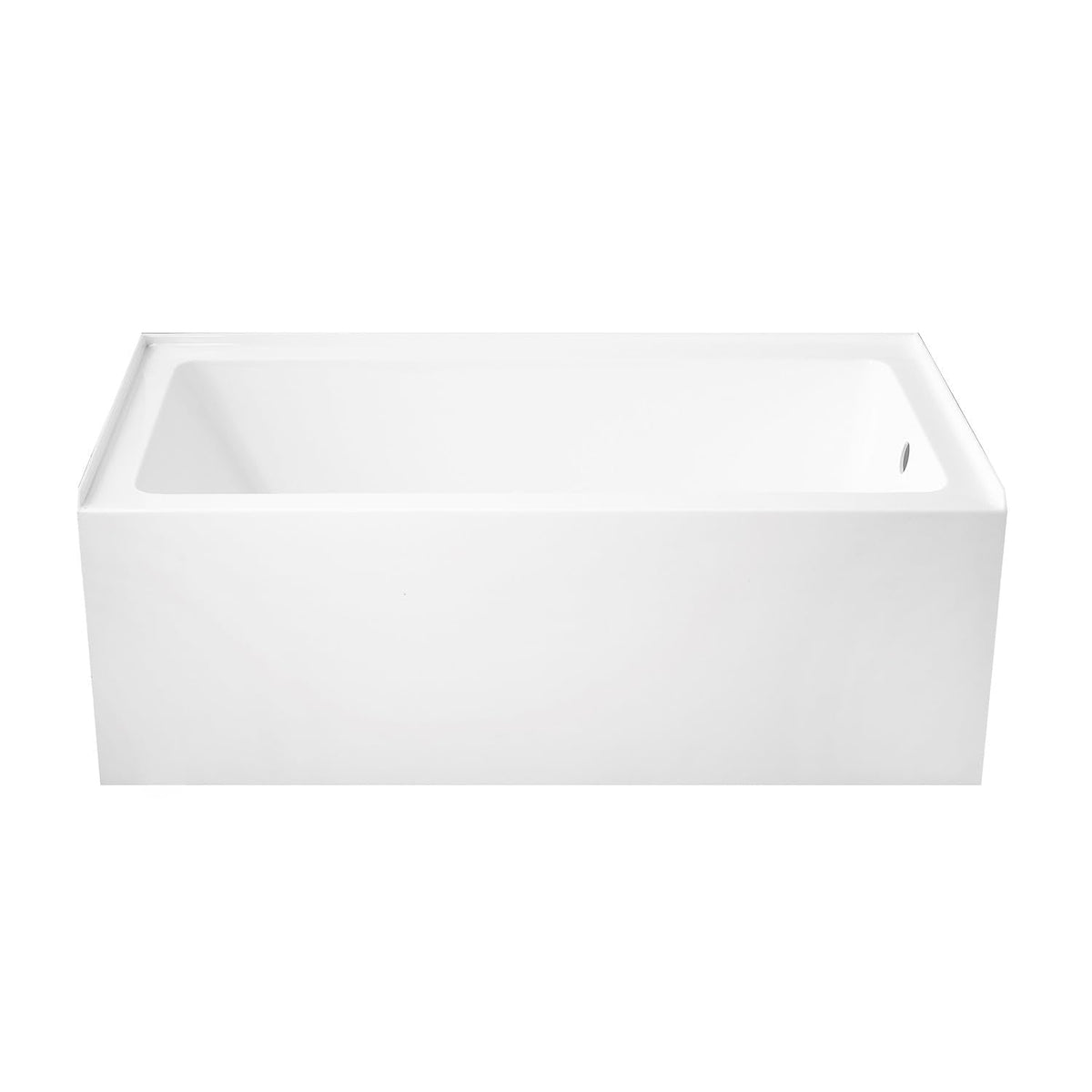 Aqua Eden VTAP603222R 60-Inch Acrylic 3-Wall Alcove Tub with Right Hand Drain Hole, White