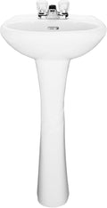 PROFLO PF1131P 19-1/2" Centerset Lavatory Pedestal Sink - Sink Only - White