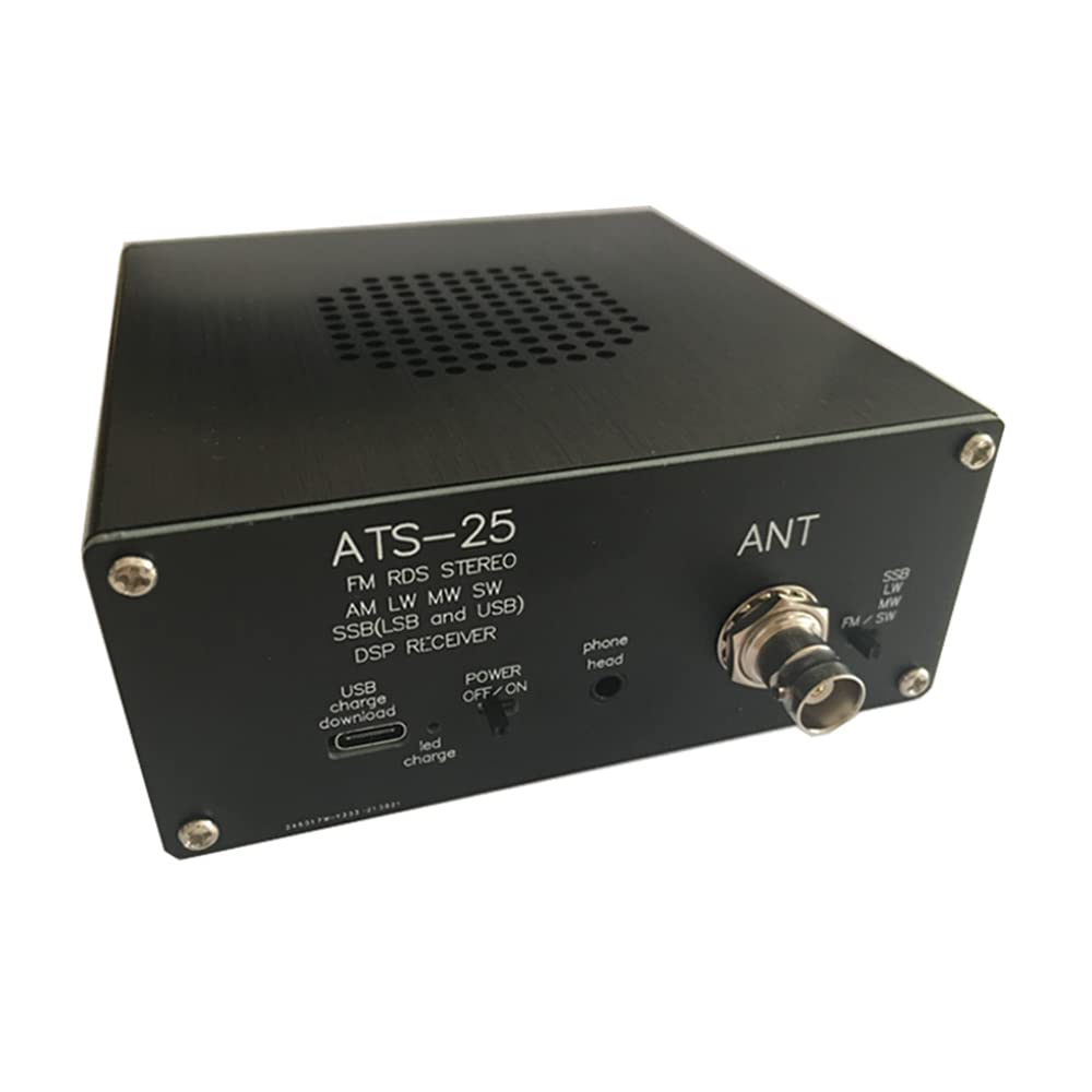 Upgraded ATS-25 Max All Full Bands SI4732 Receiver Portable 2.4 inch FM AM LSB USB LW SSB Shortwave Color Touching Screen Aluminum Alloy 3000Mah Battery Big Speaker Nice Sound