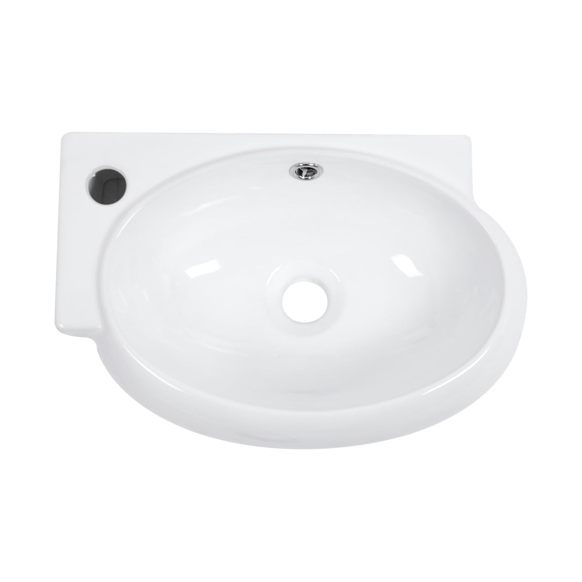 Mocoloo Bathroom Sink Undermount 22"x16" White Rectangle Porcelain Sink with Vertical Sides and Overflow Drain Under Counter Mount Ceramic Lavatory Vanity Sinks for Bathroom Interior Size 19 x 13