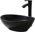 16x13 Matte Black Bathroom Sink Above Counter Vessel Sink