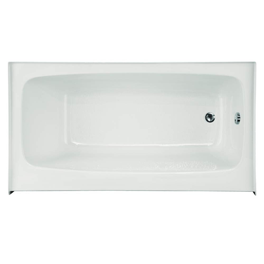 Hydro Systems Regan Rectangular Acrylic Alcove Bathtub with Left Hand Drain, White, 72 x 32 x 20-Inch