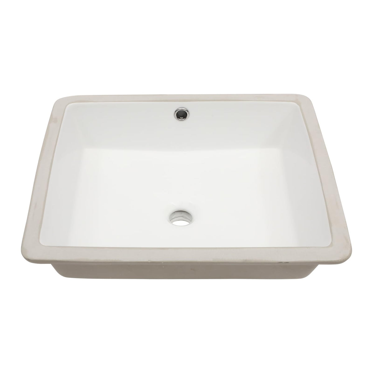 Undermount Bathroom Sink Oval - Dcolora 18"x15" White Porcelain Ceramic Oval Vessel Sink Under Counter Lavatory Vanity Bath Sink Bowl Basin With Overflow