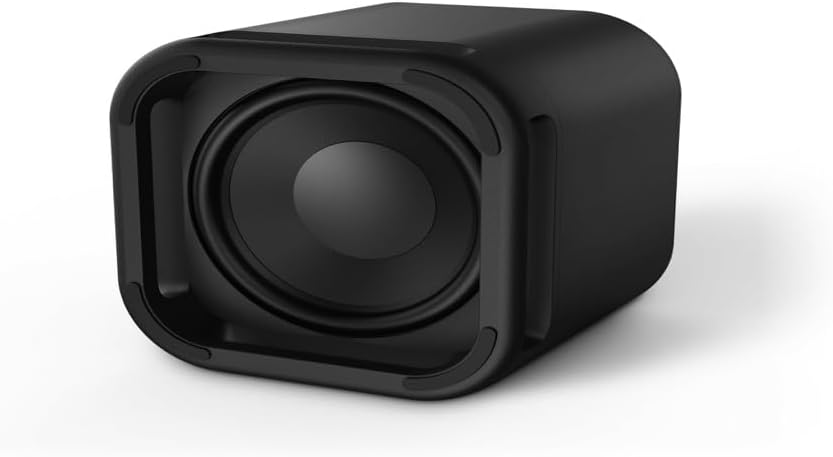onn. Roku Wireless Subwoofer - 10" Driver with 150W Peak Power for Enhanced Home Theater Bass (Renewed)