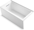 Kohler 20201-LA-0 UnderscoreÂ® 60" x 30" alcove bath with integral apron, integral flange, and left-hand drain, White