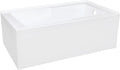 Kingston VTAM6032R22S 2-Wall Corner Alcove Tub, Glossy White