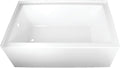 Kingston Brass Aqua Eden VTAP603622L 60-Inch Acrylic Alcove Tub with Left Hand Drain, White