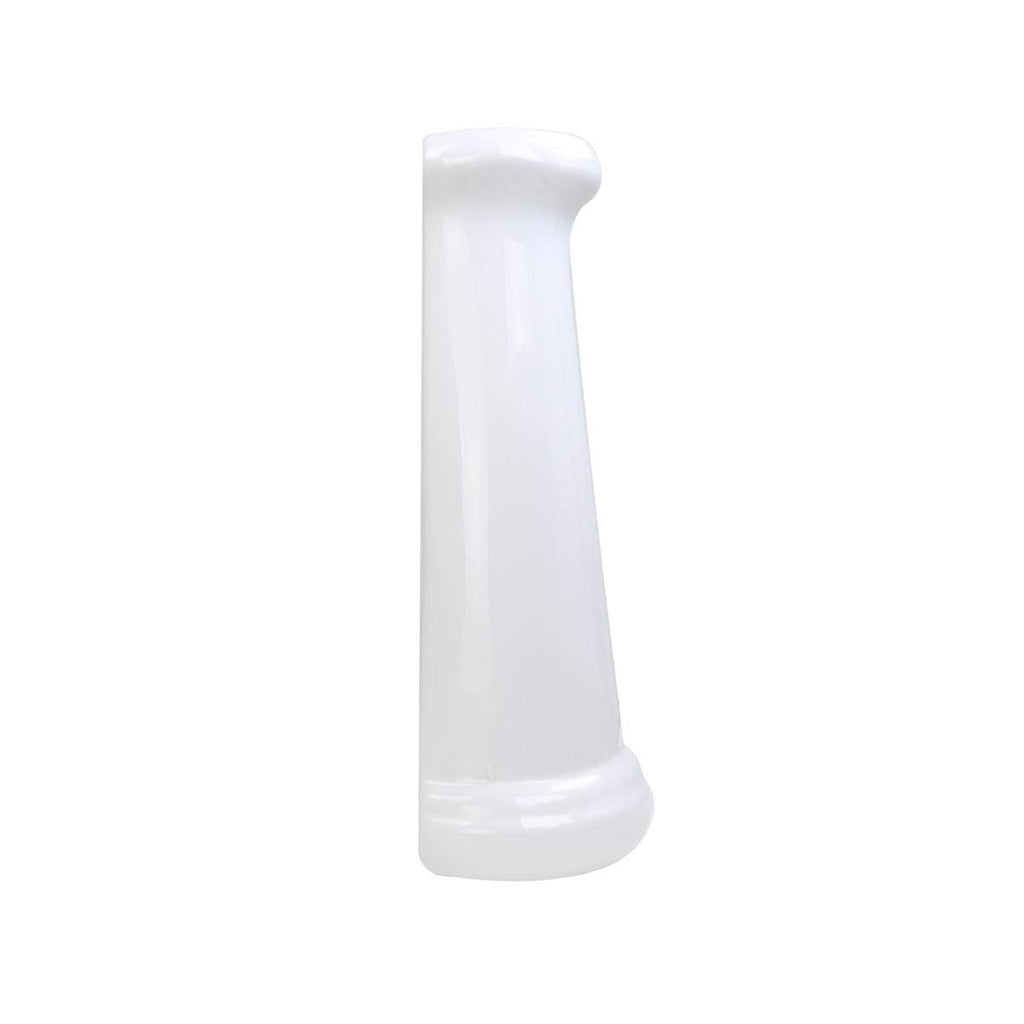 Renovators Supply Manufacturing Ondine Space Saving 16" W x 33" H x 14.5" Proj. Small Bathroom Pedestal Sink, Vitreous China, with Overflow, Compatible with 4 in. Centerset Faucets