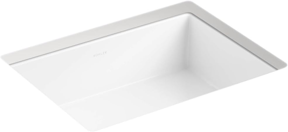 KOHLER 37626-0 VerticylÂ® 16-1/2" rectangular undermount bathroom sink, White