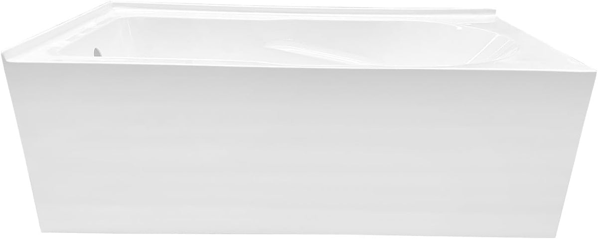 Kingston VTAM6032L21TS 2-Wall Corner Alcove Tub, Glossy White