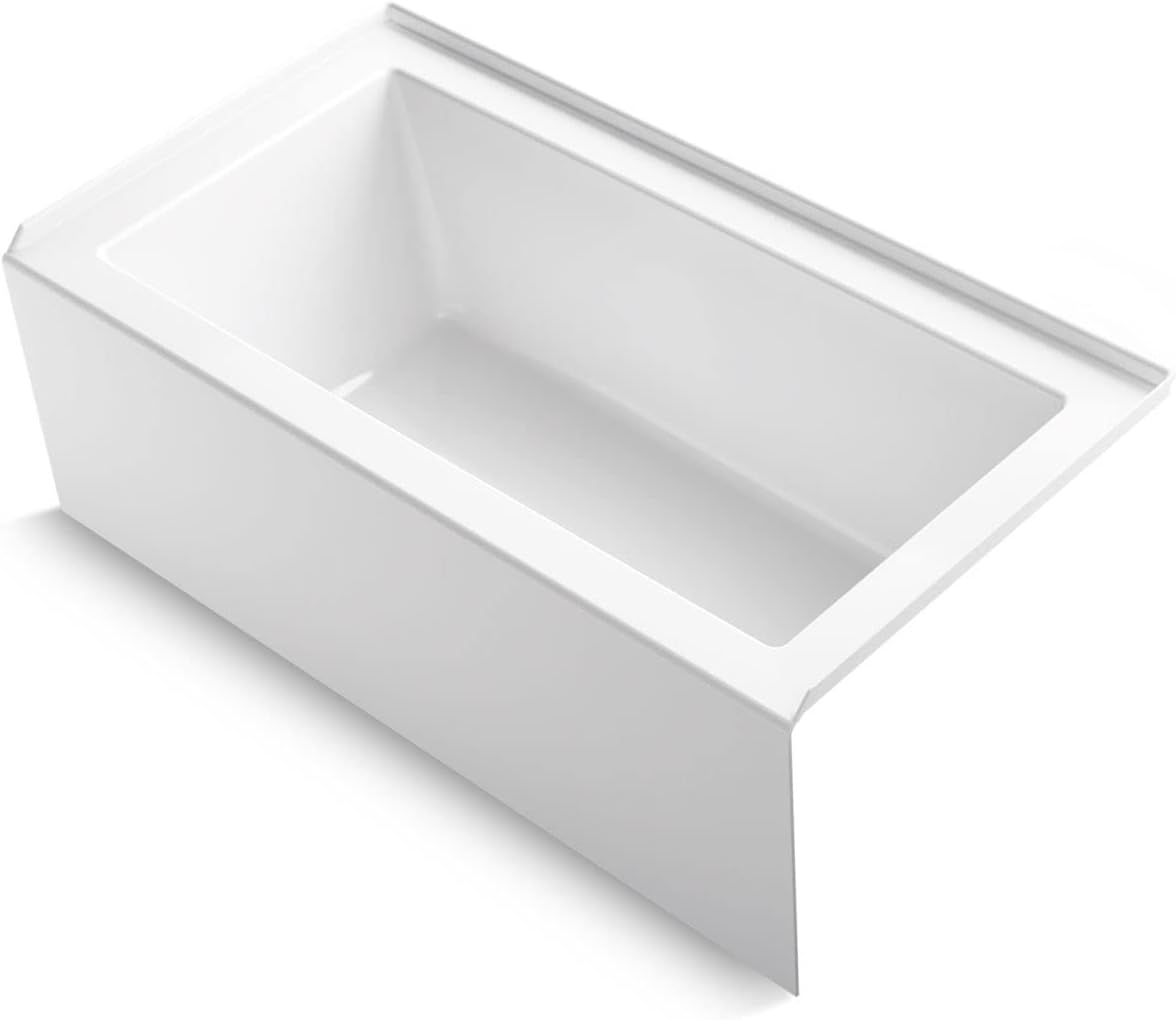 Kohler 60" x 32" alcove bath with integral apron, integral flange, and right-hand drain