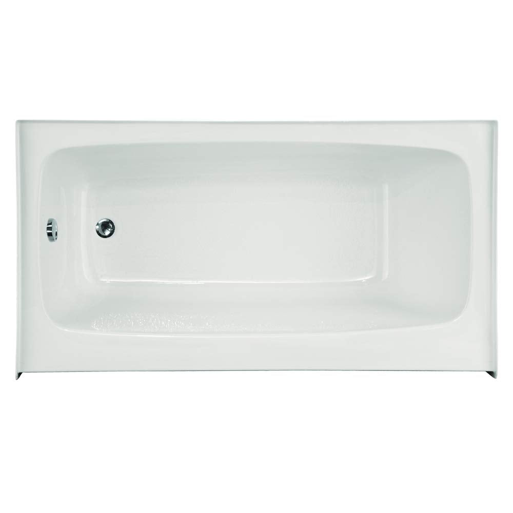 Hydro Systems Regan Rectangular Acrylic Alcove Bathtub with Left Hand Drain, White, 72 x 32 x 20-Inch