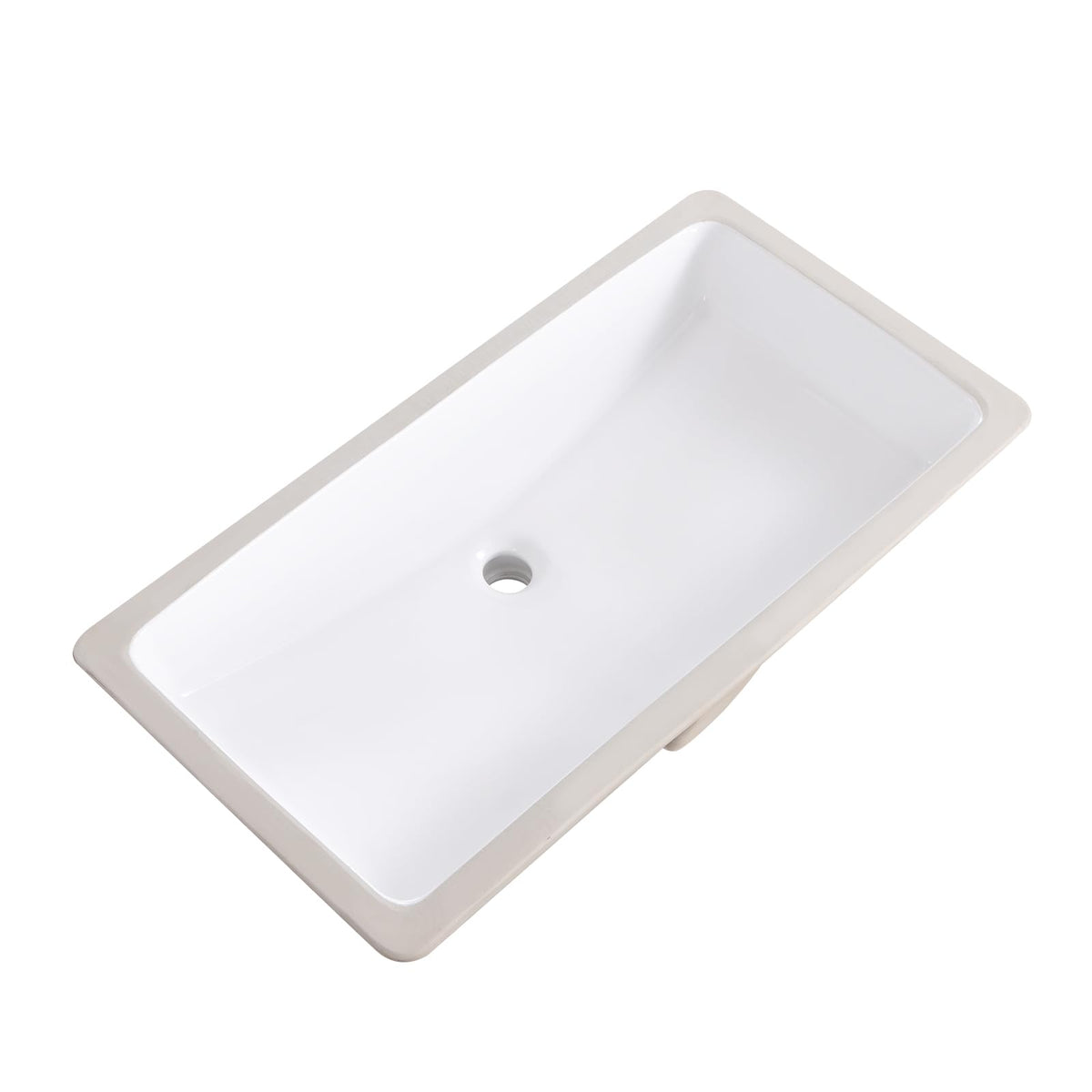 27 Inch Undermount Bathroom Sink with Overflow Rectangle Sinks