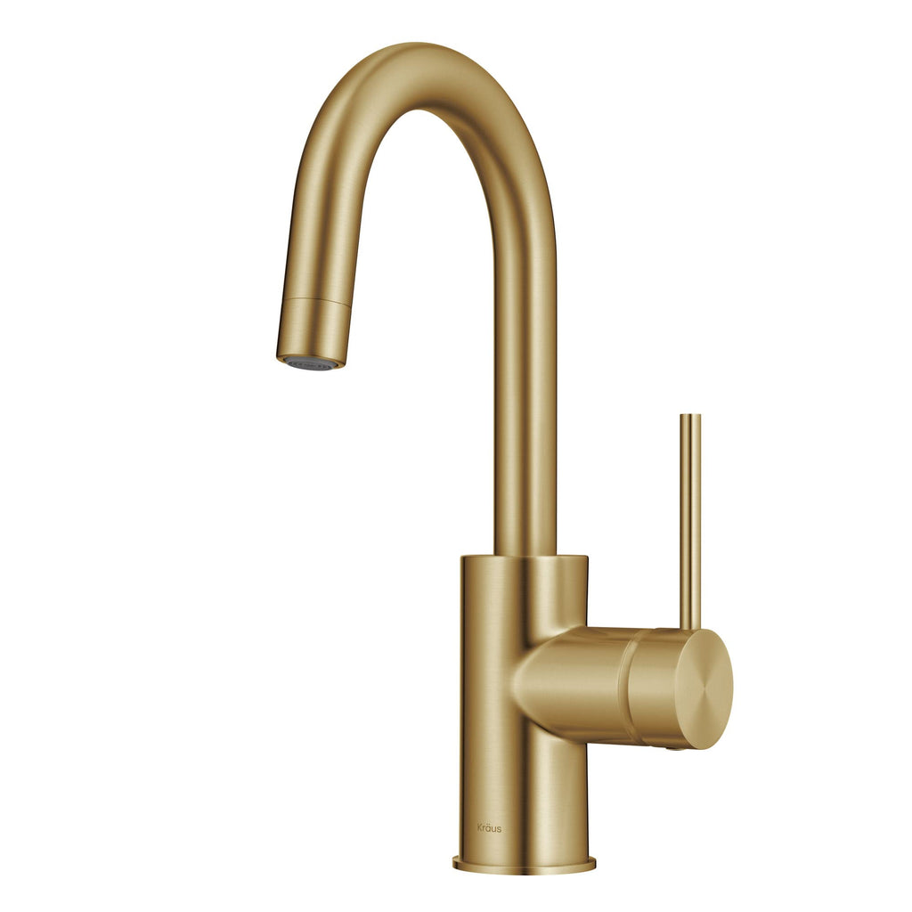 KRAUS Purita 100% Lead-Free Kitchen Water Filter Faucet in Spot Free Antique Champagne Bronze, FF-100SFACB