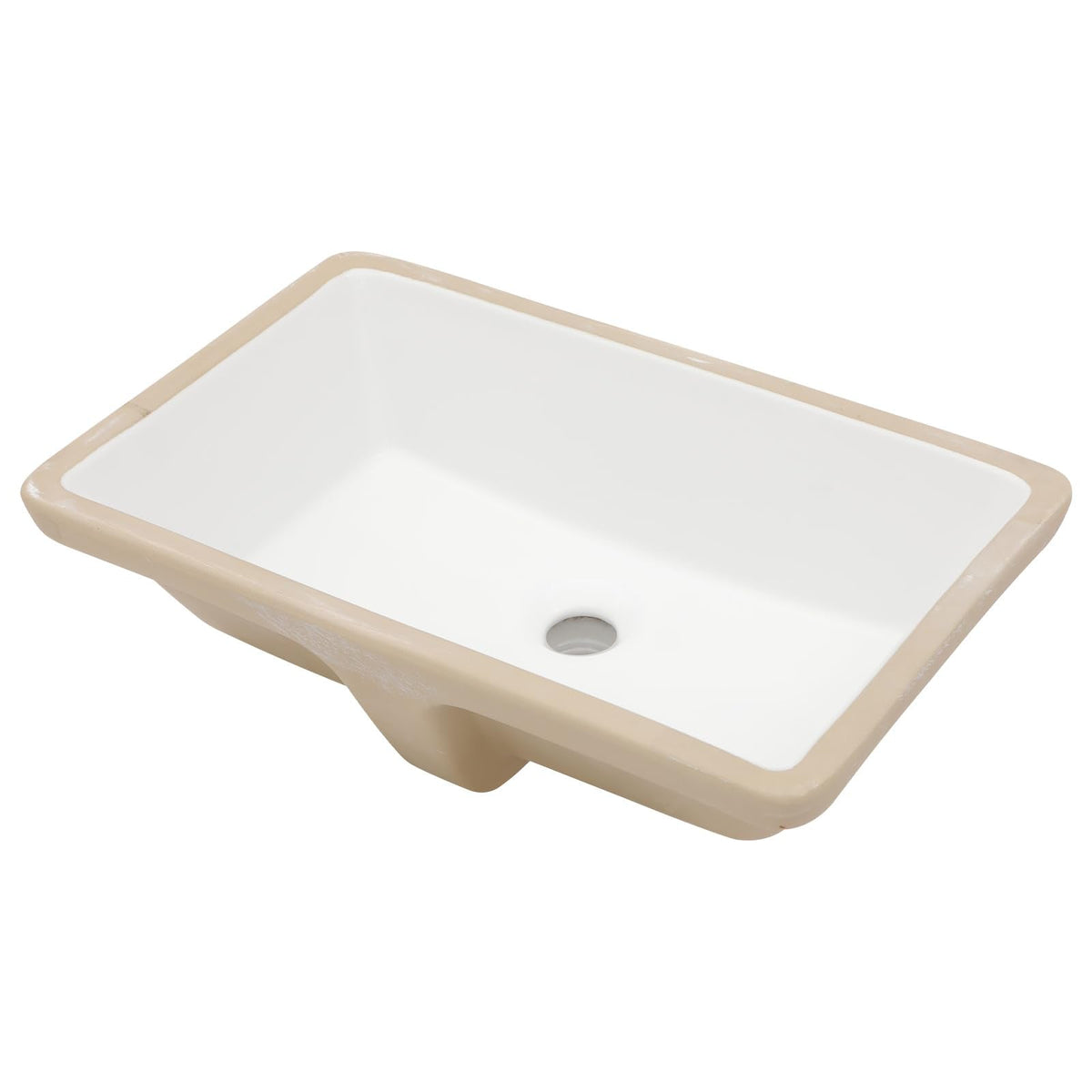 Mocoloo Bathroom Sink Undermount 22"x16" White Rectangle Porcelain Sink with Vertical Sides and Overflow Drain Under Counter Mount Ceramic Lavatory Vanity Sinks for Bathroom Interior Size 19 x 13