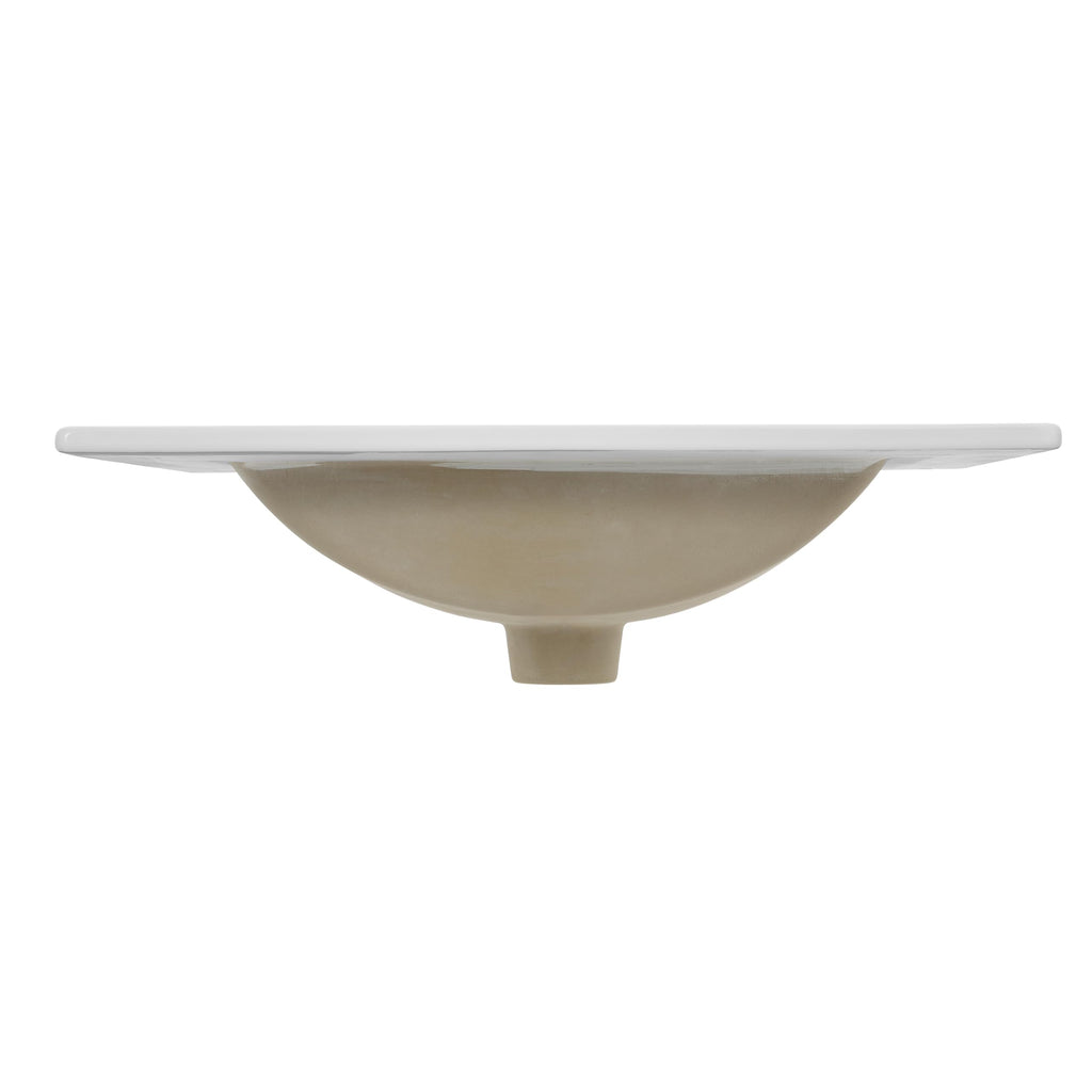 JONATHAN Y Ancillary 30" Bathroom 3-Hole Sink Top, White