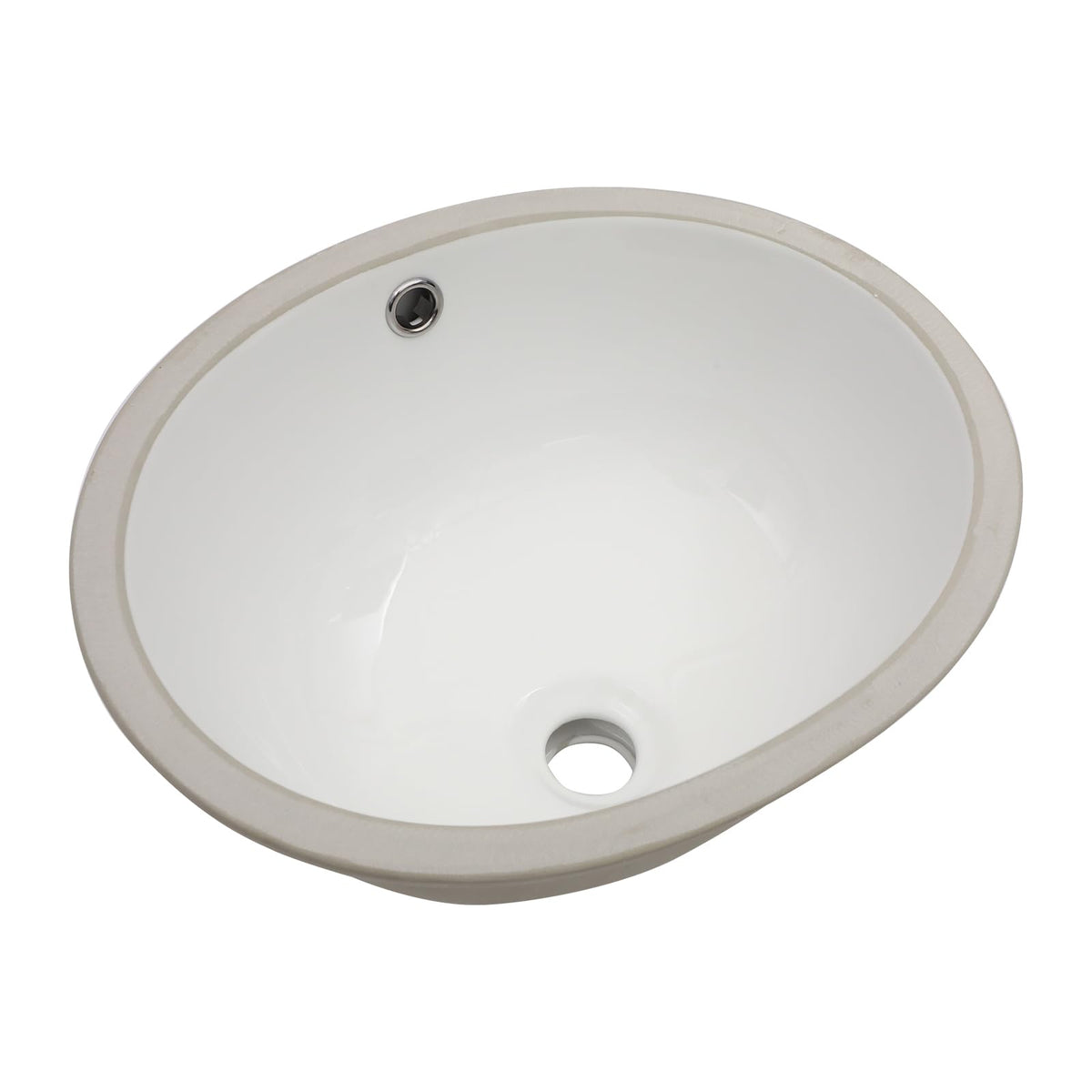 Undermount Bathroom Sink Oval - Dcolora 18"x15" White Porcelain Ceramic Oval Vessel Sink Under Counter Lavatory Vanity Bath Sink Bowl Basin With Overflow