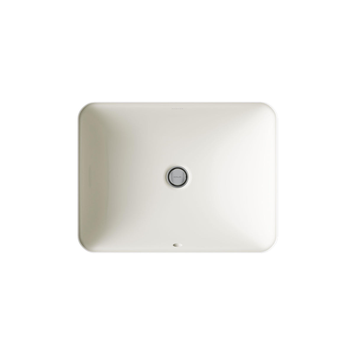 KOHLER 20000-0 Caxton Rectangle Undermount Bathroom Sink, Bathroom Vanity Sink with Overflow Drain, 20-1/4 L x 15-11/16 W, White