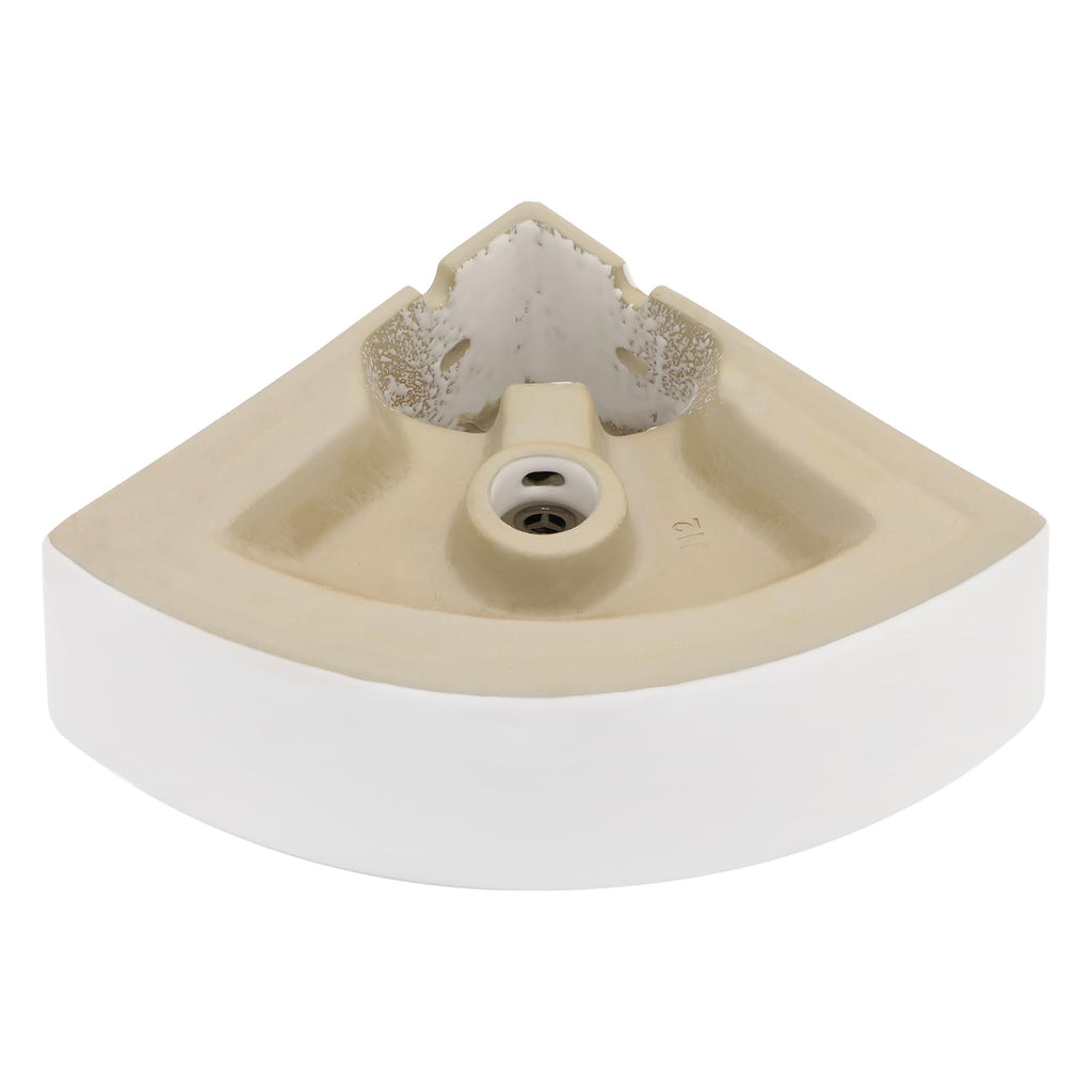 Lordear Wall Mount Bathroom Sink 21x12 Inch White Rectangle Sink with Overflow Porcelain Ceramic Floating Bathroom Vessel Sinks, Wall Hung Wash Hand Basin