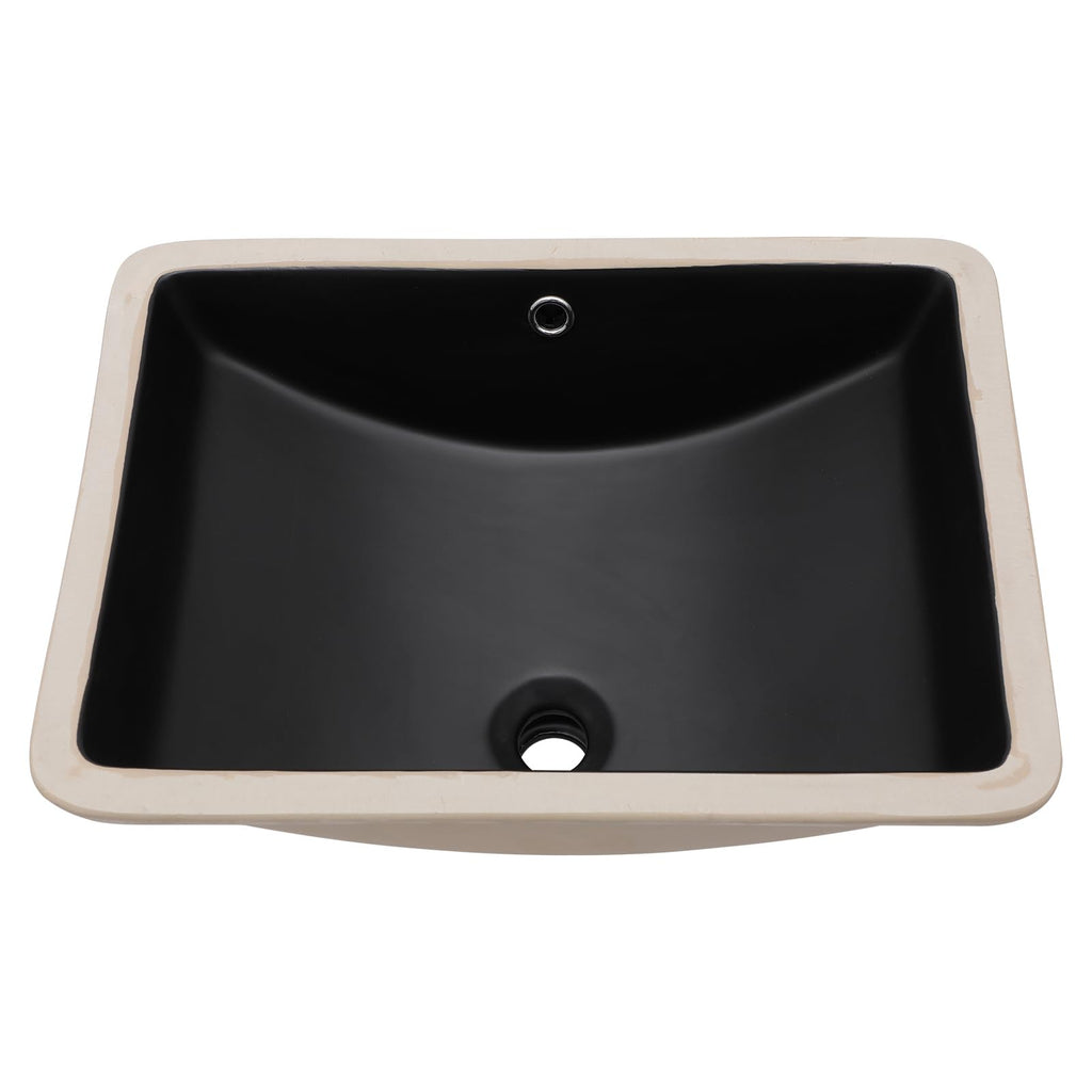 17 Inch Undermount Bathroom Sink Rectangle White