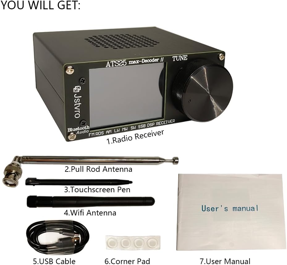 Upgraded SI4732 ATS25 Max-Decoder II Shortwave Radio Receiver