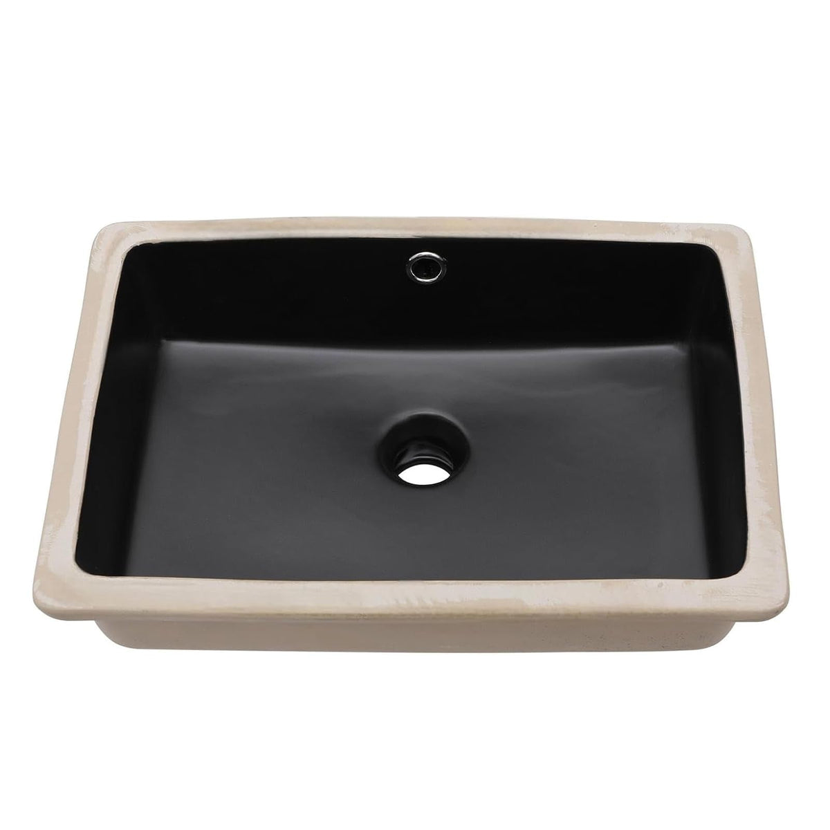 Lordear 17x12 Inch Undermount Bathroom Sink (Installation Size: 15"x10") Vanity Small Sinks Rectangle Pure White Porcelain Ceramic Bath Lavatory Vanity Sink Basin with Overflow
