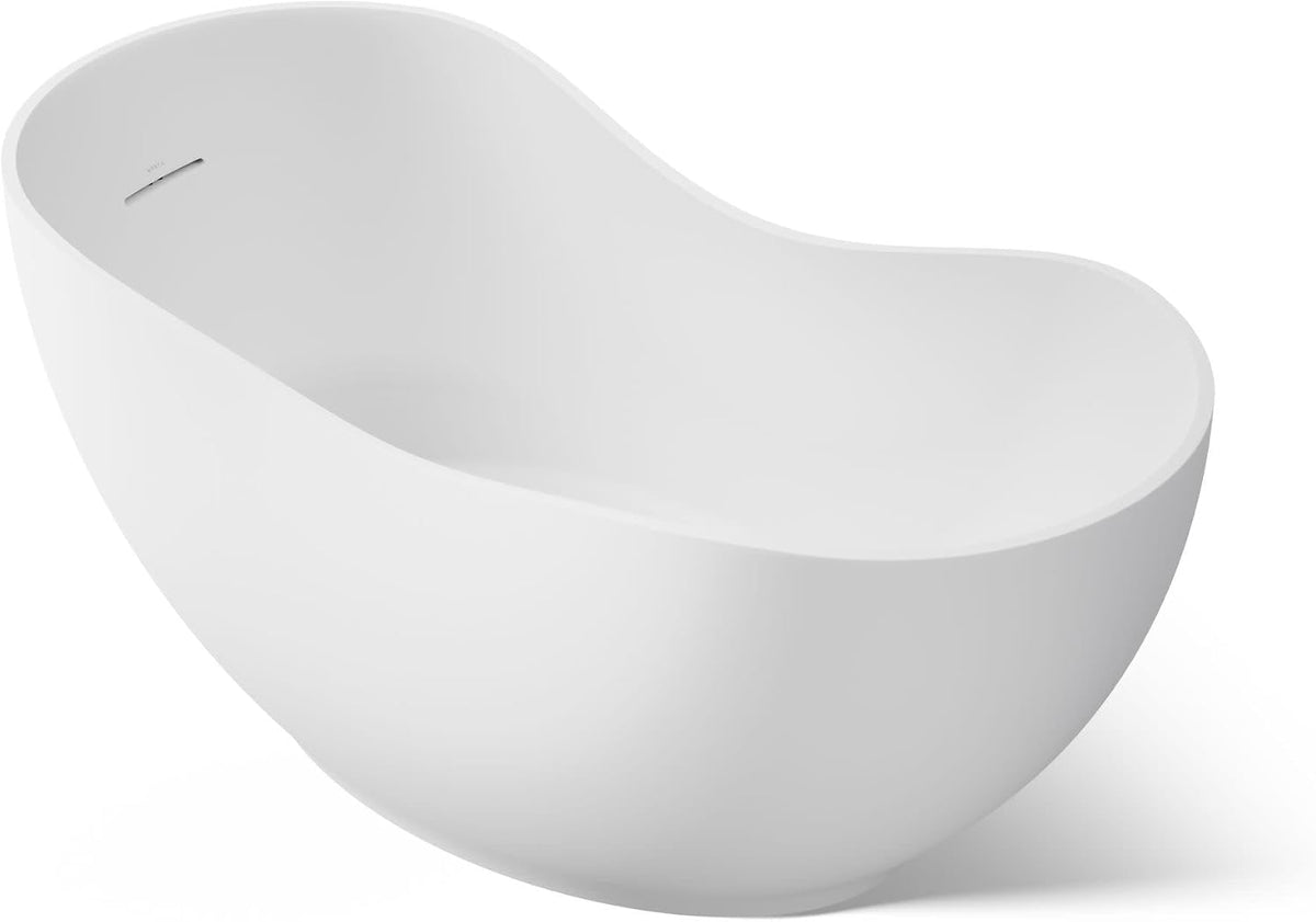 Kohler 1800-HW1 AbrazoÂ® 66" x 31-1/2" freestanding bath, Honed White