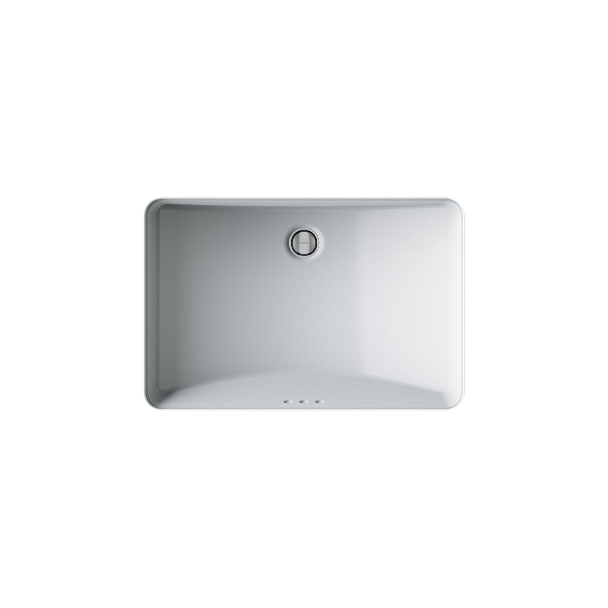 KOHLER 2215-0 Ladena Rectangular Undermount Bathroom Sink Vanity With Curved Bottom, 23-1/4 L x 16-1/4 W, White Bathroom Sinks