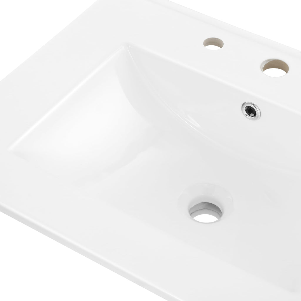 JONATHAN Y Ancillary 30" Bathroom 3-Hole Sink Top, White