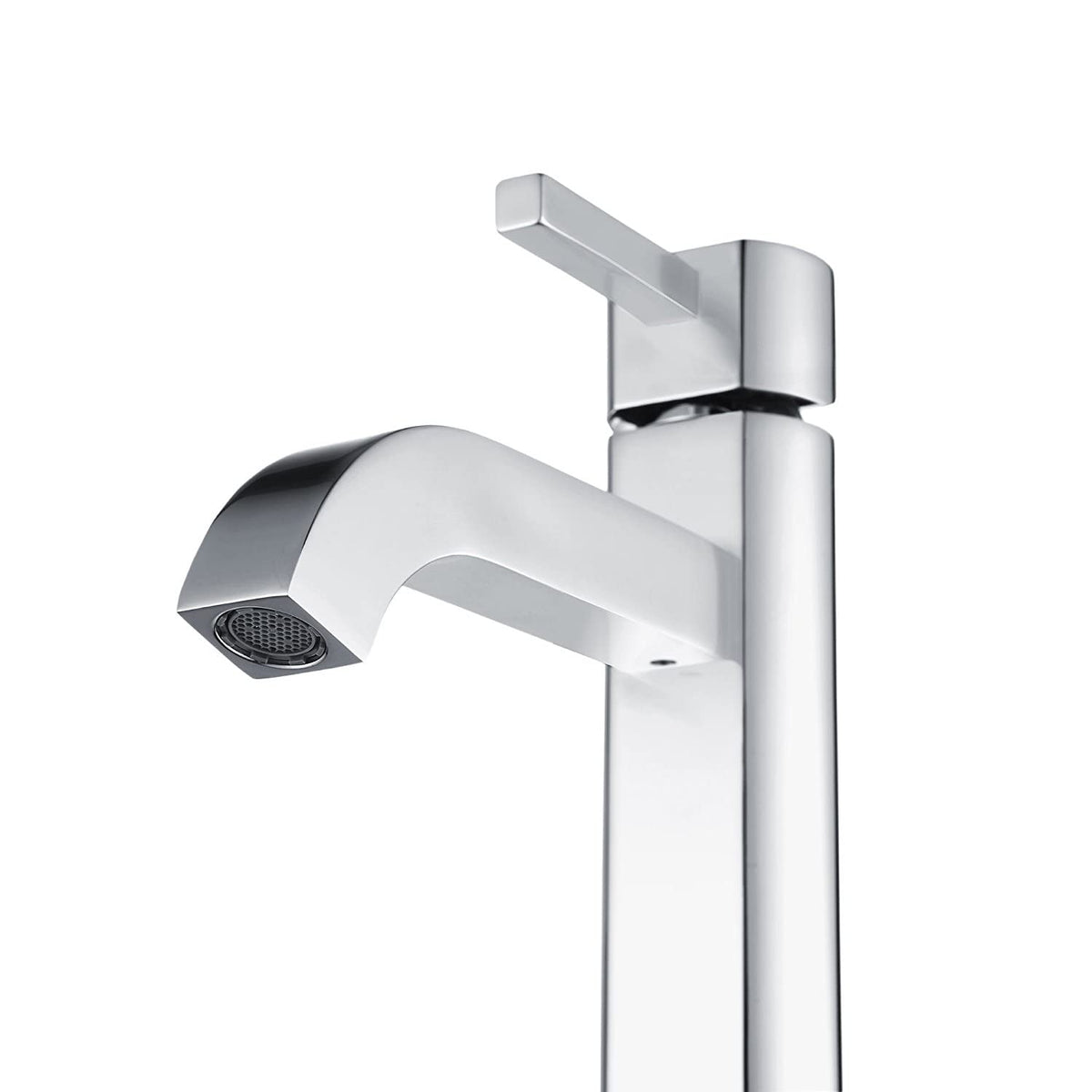 KRAUS Ramus Single Handle Vessel Sink Bathroom Faucet with Pop-Up Drain in Brushed Gold, KVF-1220BG