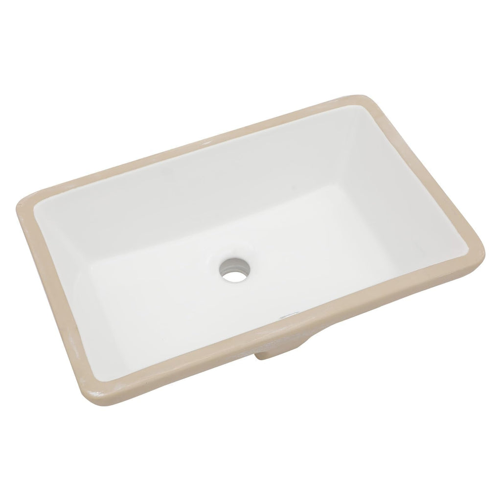 17 Inch Undermount Bathroom Sink Rectangle White