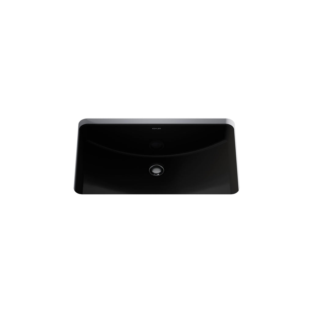 KOHLER 2215-0 Ladena Rectangular Undermount Bathroom Sink Vanity With Curved Bottom, 23-1/4 L x 16-1/4 W, White Bathroom Sinks