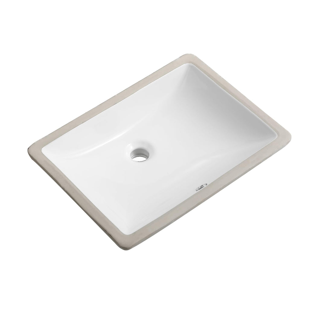 27 Inch Undermount Bathroom Sink with Overflow Rectangle Sinks