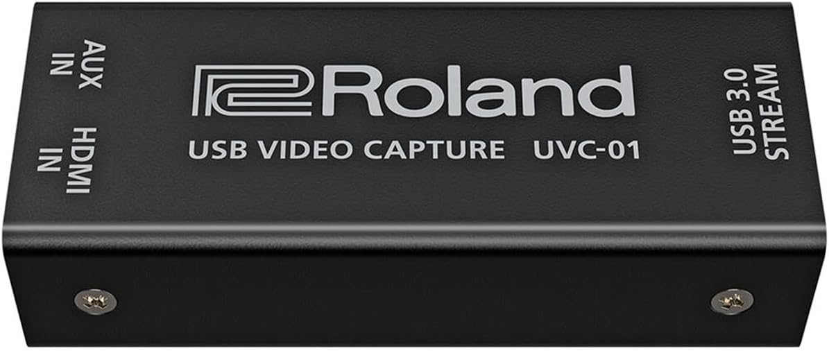 Roland UVC-01 USB Video Capture | Plug-and-Play for Flawless Recordings & Livestreams | HDMI to USB 3.0 Video Encoder | Uncompressed 1080p HD at 60 FPS | Webcam Operation for Mac & Windows