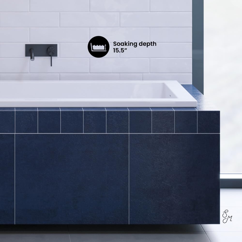 Swiss Madison Voltaire 66" x 36" Reversible Drain Drop-In Bathtub
