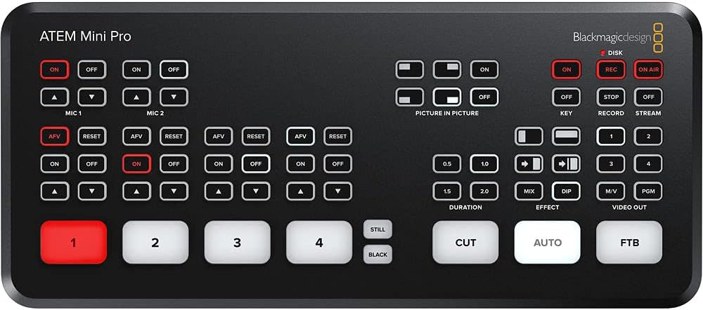 Blackmagic Design ATEM Mini Pro HDMI Live Stream Switcher Bundle with 6â HDMI Cable, 7â Cat5e Cable, and 5-Pack of SolidSignal Cable Ties (SWATEMMINIBPR)