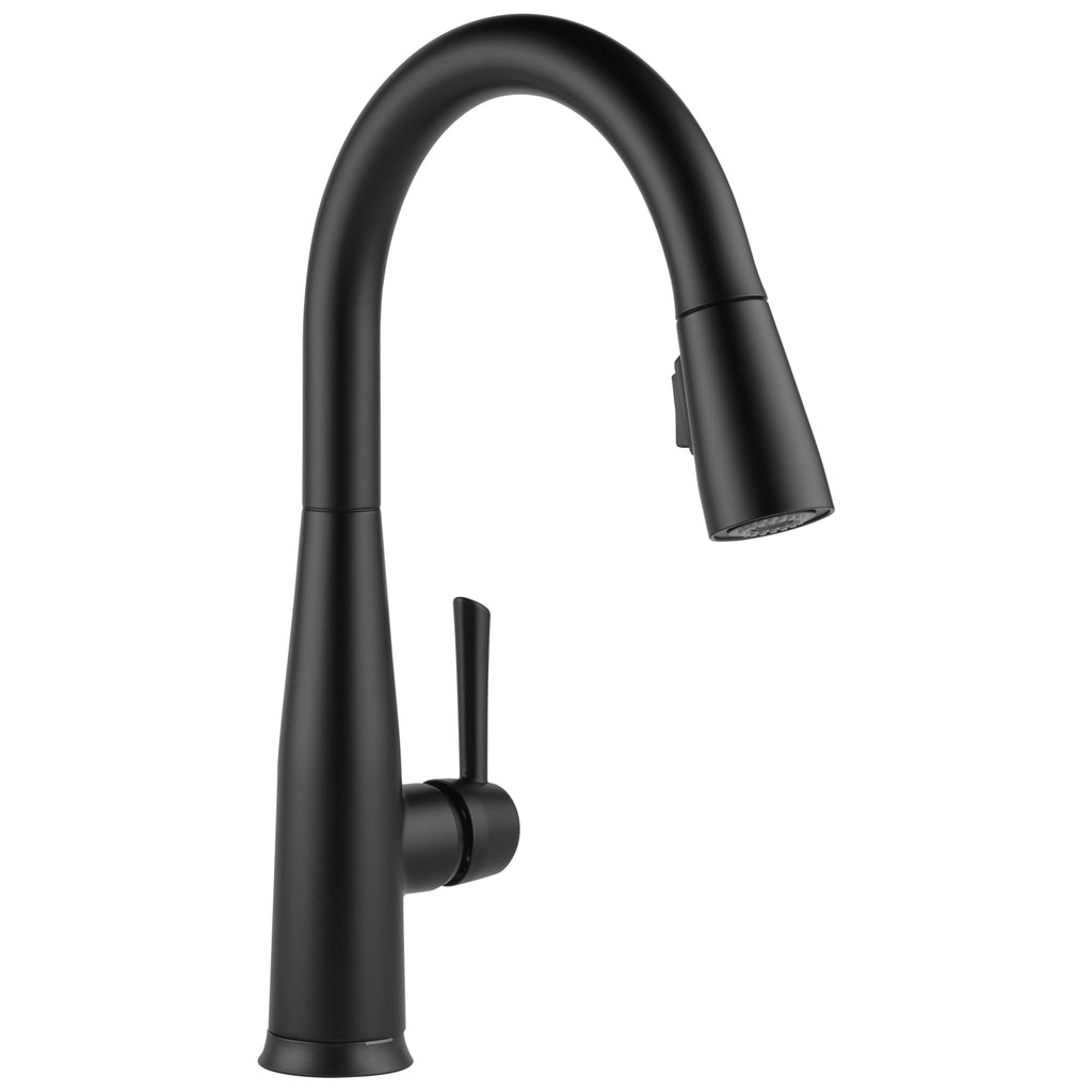 Delta Essa Brushed Nickel Kitchen Faucet with Pull Down Sprayer, Modern Single Hole Kitchen Sink Faucet, Single Handle, Arctic Stainless 9113-AR-DST