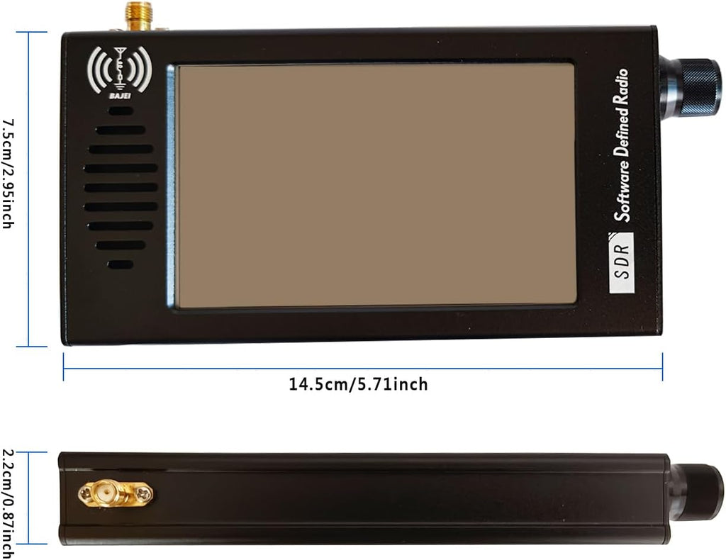 Full-Band DSP SDR Radio Receiver 4.3" Color Screen, with Waterfall Display